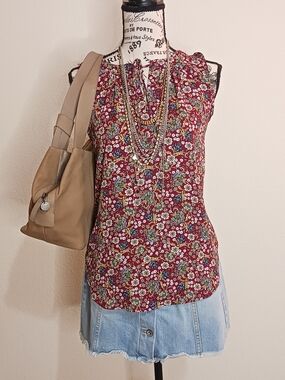 LOFT Top Fairy Sleeveless Blouse XS Work Office